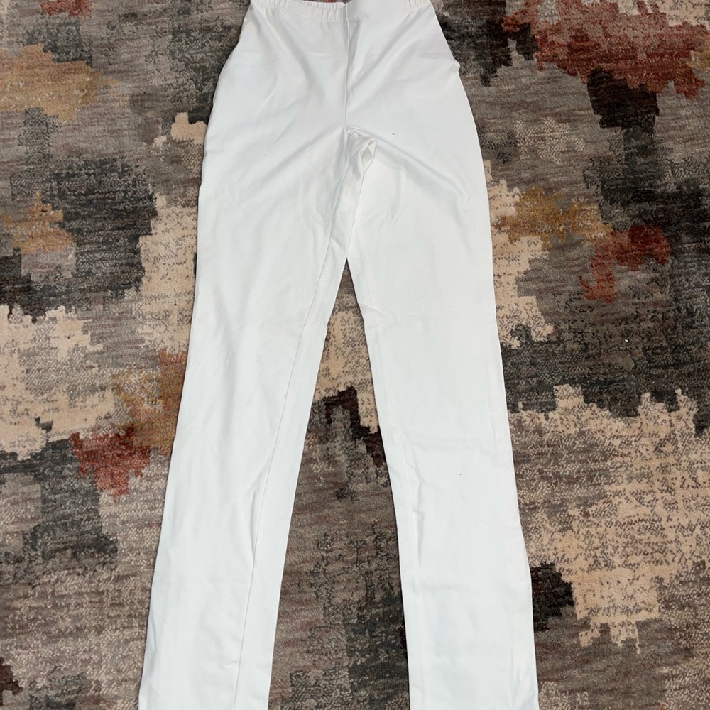 Women with Control Tall Convertible Pants Zipper White - Picture 5 of 10